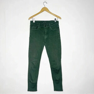MOTHER Women's Skinny Jeans in Forest Green